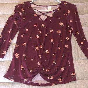 Flora Long sleeve dress top